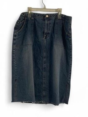 Mountain Lake Jean Company Womens 16 Vintage Knee Length Denim Jean Pencil Skirt